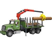 Bruder MACK Camion per Trasporto Legname con Gru di Carico - 1 set