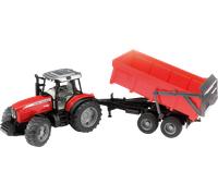 Bruder Trattore Massey Ferguson 7480 con Rimorchio Ribaltabile Veicolo Giocattolo Scala 1:16 per Bambini da 3+ Anni - 02045