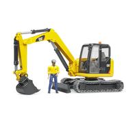 Bruder miniescavatore CAT con figurina dell’operaio 1:16