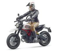 BRUDER 63051 SCRAMBLER DUCATI DESERT SLED CON CONDUCENTE