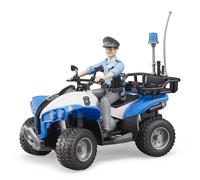 Bruder quad blu della polizia con figurina
