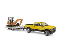 Bruder Ram 2500 Power Wagon con Rimorchio e Mini Scavatore