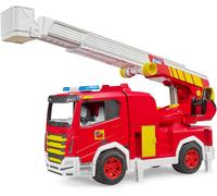 bruder 03472 - Roadmax Autopompa con scala girevole - Veicoli per bambini, camion, autocarro, autopompa, veicoli di emergenza, giocattolo dai 2 anni