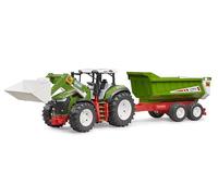 Trattore Bruder ROADMAX con caricatore frontale e rimorchio