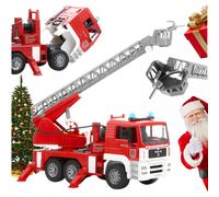 BRUDER TOY 02771 CAMION DEI POMPIERI CON SCALA, LUCI E SUONI, REGALO