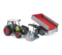 Bruder 02112 - Claas Trattore Nectis 267 F Con Benna E Rimorchio (1 Accessorie)