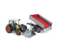 Bruder trattore CLAAS Nectis 267F con caricatore frontale e rimorchio ribaltabile