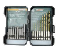 Brüder Mannesmann 16 pezzi trapano e bit set, 1 pezzi, m54325