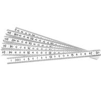 Brüder Mannesmann (6) Metro plegable de plastico 2 m, blanco