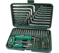 Brüder Mannesmann Assortimento inserti 139 pz, acciaio CV, Torx | M29805 | Profili esagonali, a croce e Pozidriv, adatti ad avvitatore a batteria e trapano avvitatore, in scatola portaoggetti