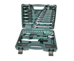 Brüder Mannesmann M29081 - Set di attrezzi da 85 pezzi, cricchetti, chiavi a bussola e punte, robusta valigetta in plastica, per casa, officina e riparazione auto
