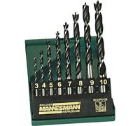 Brüder Mannesmann M54308 Kit punte a spirale da legno 8 parti 3 mm, 4 mm, 5 mm
