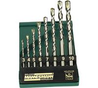 Brüder Mannesmann M54309 Acciaio Kit punte per pietra 3 mm, 4 mm, 5 mm, 6 mm,