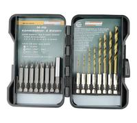 Brüder Mannesmann M54325 TiN 16 parti Assortimento punte e inserti
