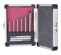 Brüder Mannesmann M54806 Kit punte da vetro e piastrelle 6 parti 3 mm, 4 mm, 5
