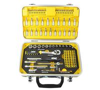 Brüder Mannesmann Set cacciaviti e inserti 116 pz. ADAC, 1/4" | M98416 | Cricchetto reversibile con 72 denti, adattatore per inserti, prolunghe nella valigetta in plastica, 10 anni di garanzia