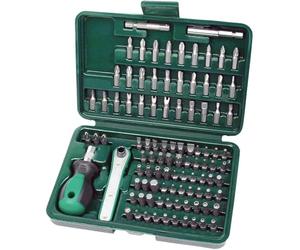 Brüder Mannesmann set inserti sicurezza 99 pz., CV, Torx/Hex | M29899 | Inserti per viti antimanomissione e a croce, impugnatura ergonomica, valigetta portautensili, 10 anni di garanzia