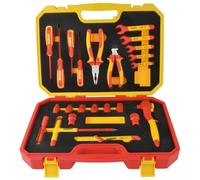 Brüder Mannesmann set utensili VDE 24 pezzi, 1000 V, TÜV/GS | M11212 | Isolato secondo DIN EN 60900:2012 fino a 1500 V DC, giraviti e pinze con manici ergonomici, per elettricisti