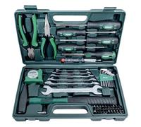 Brüder Mannesmann valigetta portautensili 47 pz, con pinze | M29032 | Chiave combinata, martello da fabbro e 22 inserti in valigetta di plastica, per montaggio mobili e riparazioni
