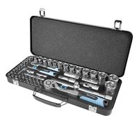 Brüder Mannesmann Werkzeuge Quantool Q25010 - Set di punte e chiavi a bussola, 56 pezzi