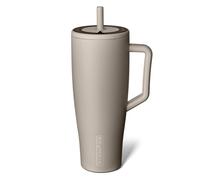 BrüMate Era - Bicchiere Termico con Manico e Cannuccia, 100% ermetico, con Coperchio e Cannuccia, in Acciaio Inossidabile, Base Adatta al portabicchieri, 1,18 ml, Colore: Moka