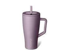 BrüMate Era - Borraccia termica con manico e cannuccia, 100% a tenuta stagna, con coperchio e cannuccia flessibile SoftSip, in acciaio inossidabile, adatta al portabicchieri, 850,5 g (lilla crepuscolo