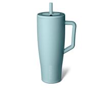 BrüMate Era - Borraccia termica con manico e cannuccia, 100% a tenuta stagna, con coperchio e cannuccia flessibile SoftSip, in acciaio inossidabile, compatibile con portabicchieri, 1180 ml (nebbia)