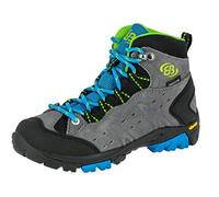 Brütting, Mount Bona High Kids, Scarpe da Arrampicata Alta, Unisex - Bambini e ragazzi, Grigio Blu Limone, 29 EU