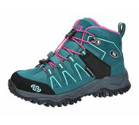 Brütting Mount Pinos High Kids - Stivali da Trekking, Unisex, per Bambini, Colore: Petrolio/Rosa/Turchese, 30 EU, Petrolio Rosa Turchese, 30 EU