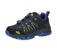 Brütting Mount Pinos Kids Low, Scarpe da Trekking, Blu Marino Limone, 32 EU