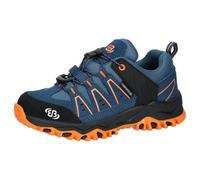 Brütting Scarpe da Trekking Unisex per Bambini, Modello Mount Pinos Kids Low Petrol/Arancione, 27 EU