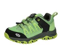 Brütting Mount Pinos Kids Low, Scarpe da Trekking Unisex-Bambini, Verde Nero Limone, 27 EU