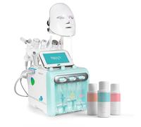 BRÜUN Hydrogen-Oxygen Facial Machine - A 7 in 1 Multifunctional Hydra Face Care Device for Skin Moisturizing - A Professional Vacuum Cleaning Jet for Home and Beauty Salon