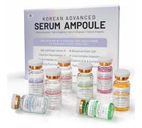 BRÜUN Micro Infusion Korean Serum kit 8 Pcs (7 ml) Ampoule - Stem Cell, Salmon DNA, Peptide, Hyaluronic AC - Starter Booster Kit for Face and Body