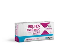 Brufen - Analgesico a base di Ibuprofene 200 mg - 12 compresse rivestite - Mylan dura