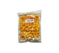 Tappi in sughero e leganti sintetici 100 pz per bottiglie vino 24x42mm supercork