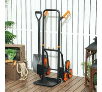 Brugel Carrello Portapacchi per Scale Pieghevole in Acciaio 44x38x72cm Arancione
