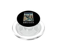 Bruges Belgio Canal City Travel Art PopSockets PopGrip per MagSafe