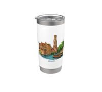 Bruges Belgio souvenir da viaggio storico città storica regalo Bicchiere termico in acciaio inox doppia parete