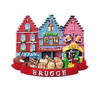 Bruges Belgium - Magnete da frigorifero 3D, idea regalo per souvenir e casa, decorazione per la cucina e la casa