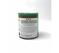 BRUGGHER 820 Resina Acrilica Trasparente, Protettivo per Pavimenti e Cemento Stampato, per Uso Professionale, Made in Italy (1 Litro)