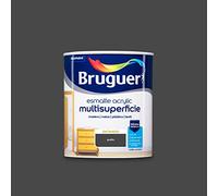 Bruguer Acrylic Multisuperficie Smalto ad acqua satinato Grafite, 0,75 litri