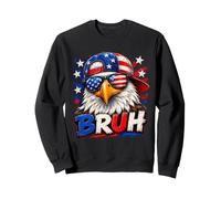 Bruh 4th of July Funny Eagle American Patriotic Felpa
