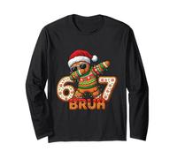 Bruh 67 Christmas Six Seven Gingerbreadman Boys 67 Natale Maglia a Manica