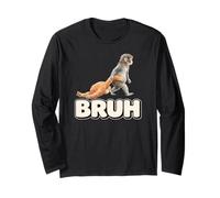 Bruh Baby Monkey Tirando Animale di Farcito Meme Virale Internet Maglia a Manica