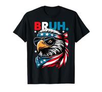 Bruh Bald Eagle Bandiera degli Stati Uniti 4 luglio Patriottico Ragazzo Ragazzo Ragazzi Bambini Maglietta