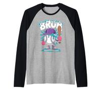 Bruh Baseball Ice Cream Drip Pastel Gioventù Carino Baseball Maglia con Maniche Raglan