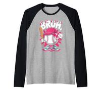 Bruh Baseball Ice Cream Drip Pastel Giunto Giovane Baseball Maglia con Maniche Raglan