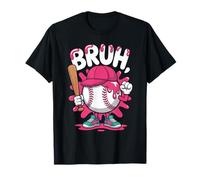 Bruh Baseball Ice Cream Drip Pastel Giunto Giovane Baseball Maglietta