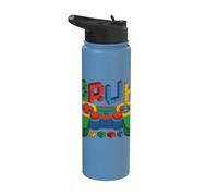 Bruh Block Building Giocare Mattoni Builder Gaming Gamer Stainless Steel Insulated Water Bottle